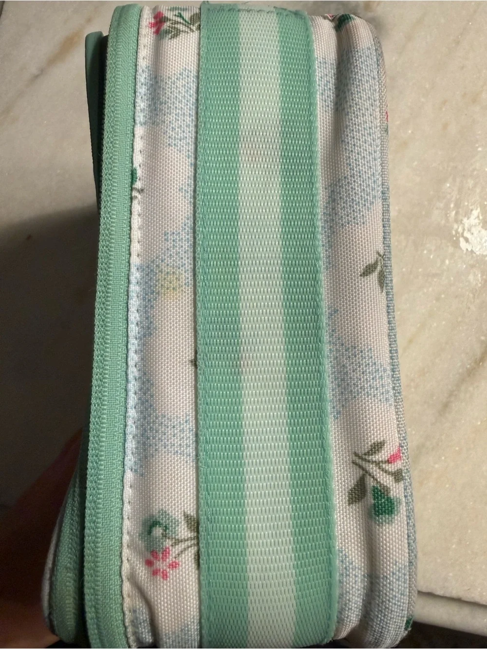 Pottery barn kids Floral Mint & White lunch box